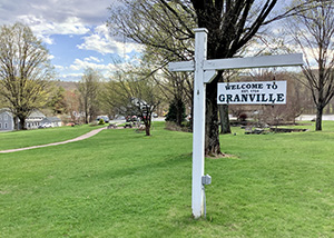 The green also known as the Granville center in Granville, Massachusetts