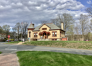 Granville Town Library on Route 57 in Granville, Massachusetts