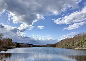 Pond on Route 57 in Granville, Massachusetts